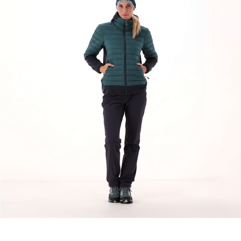 CMP puffer jacket pink black peony Unlimitech women's hybrid jacket quilted - Picture 5 of 16